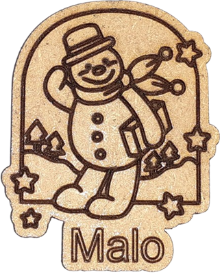 Magnet - Bonhomme de neige personnalisable